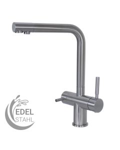 3-Wege-Armatur LONDON Edelstahl massiv, L-Form