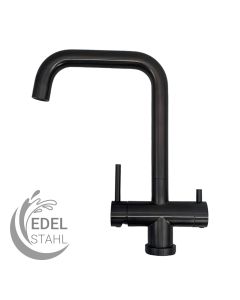 OTTAWA 3-Wege-Armatur Edelstahl schwarz