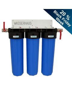 dreistufiger Triple Big Blue Hauswasserfilter Sediment / Aktivkohle