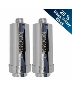 Doppelpack Duschfilter zur Kalkbehandlung im Duschwasser 