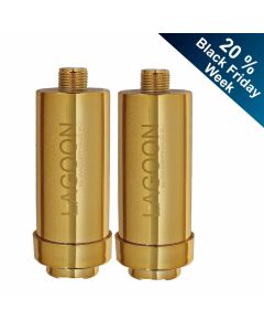 Doppelpack Duschfilter Gold verchromt