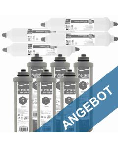 Doppelpack im Angebot: 2x Filterset für Platinumwasser NEO-7 Osmoseanlage , enthält insgesamt 10 Vor- und Nachfilter 