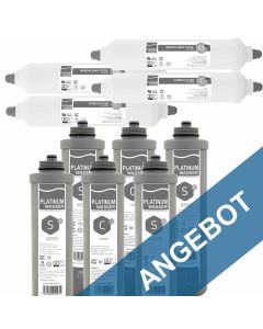 Doppelpack im Angebot: 2x Filterset für Platinumwasser NEO-7 Osmoseanlage , enthält insgesamt 10 Vor- und Nachfilter 