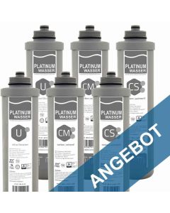 Doppelpack im Angebot: 2x Filterset für Puraneo Osmoseanlage mit Schnellwechselfiltern, insgesamt 6 Filterkartuischen