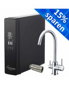 FONTAMEA Premium Osmoseanlage mit Designwasserhahn und Wasserwirbler