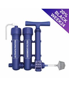 FREEDOM Outdoorwasserfilter, Krisenwasserfilter, Notfallwasserfilter, stromloser Wasserfilter mit manuellem Betrieb 