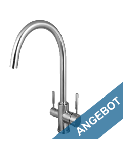 3-Wege-Armatur Halifax Silver Edelstahlarmatur, 3-Wege-Wasserhahn, 3-in-1-Armatur, Dreiwegewasserhahn