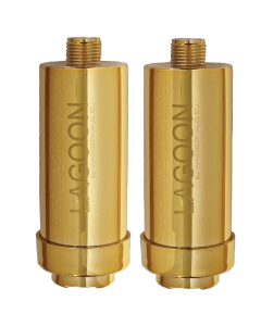 Doppelpack Duschfilter Gold verchromt