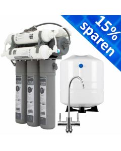 Platinumwasser Osmoseanlage NEO 7 mit Tank und Wasserhahn, Energetisierung und Mineralisierung