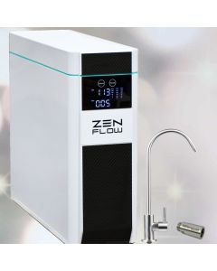 Komfort-Osmoseanlage Zen Flow , tanklos mit Design-Wasserhahn. filtert Schadstoffe zu 99,9 % aus dem Trinkwasser