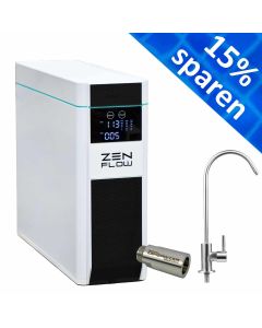 SONDERANGEBOT - Komfort-Osmoseanlage Zen Flow , tanklos mit Design-Wasserhahn. filtert Schadstoffe zu 99,9 % aus dem Trinkwasser