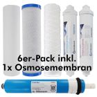 6er Supersparpack Filterset mit Osmosemembran QuaRO PLUS