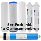 6er Supersparpack Filterset mit Osmosemembran QuaRO PLUS