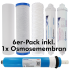 6er Supersparpack Filterset mit Osmosemembran QuaRO PLUS