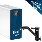 ENKI Direct FLow Umkehrosmoseanlage mit Edelstahlwasserhahn und LED-Anzeige, Untertischeinbau