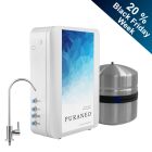 Sonderangebot - stromlose PURANEO Umkehrosmoseanlage mit Edelstahltank, Edelstahlhahn, Keimsperre