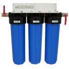 dreistufiger Eisenfilter Triple Big Blue filtert gelöstes Eisen im Wasser
