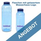 Robuste Wasserflaschen aus Tritan ohne Weichmacher, ohne BPA, Doppelpack groß /klein