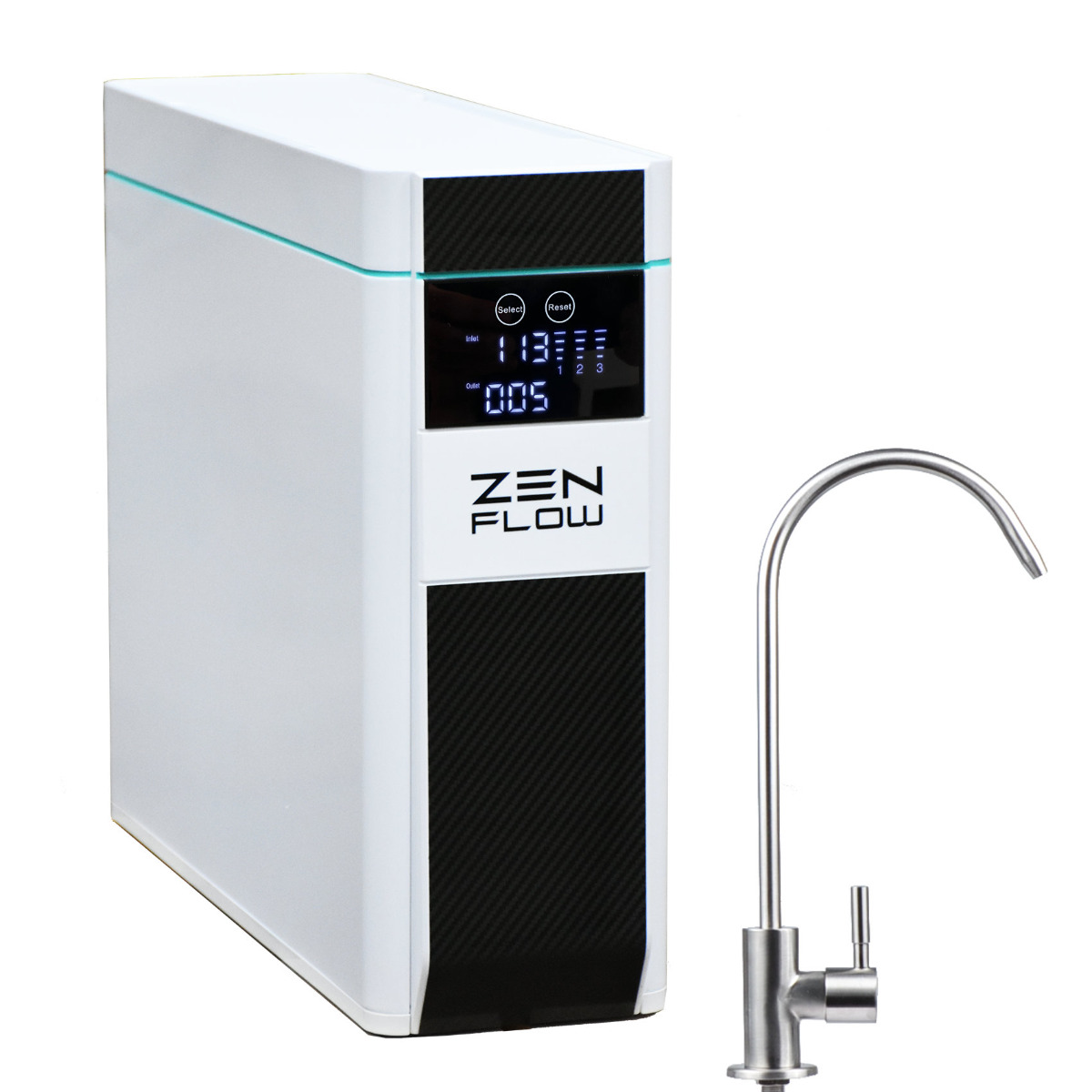 Hier klicken zur ZEN FLOW Osmoseanlage mit Edelstahlhahn