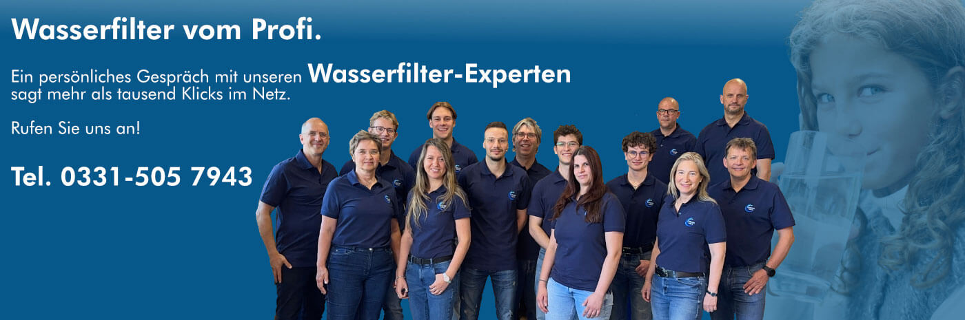WASSERHAUS - Experten für Wasserfilter, Osmoseanlagen. Wasserhaus - seit 26 Jahren in Potsdam und Berlin. Telefon: 03315057943
