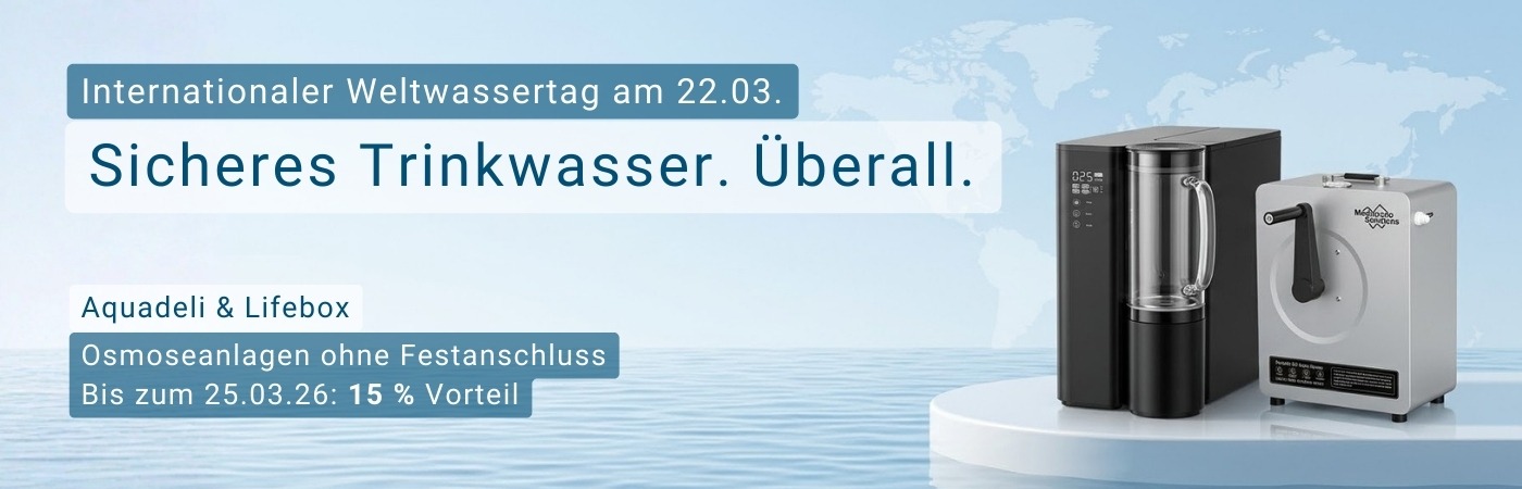 Zum Weltwassertag 15% bei Wasserhaus sparen