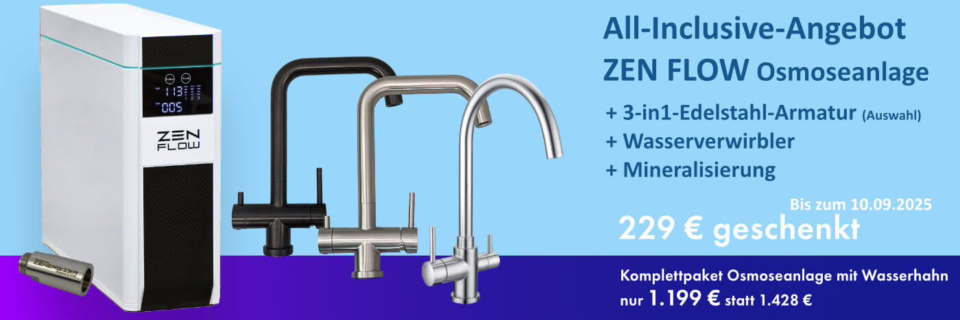 Sonderangebot Auftisch-Wasserspender mit Osmosefilterung bis zum 21.8.2025