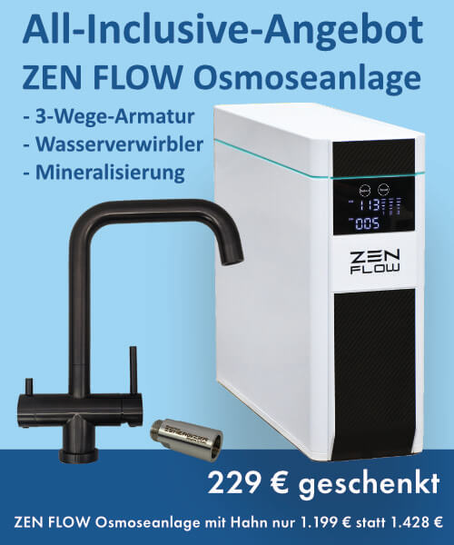 Sonderangebot Osmosewasserfilter mit Gratis 3-Wege-Hahn