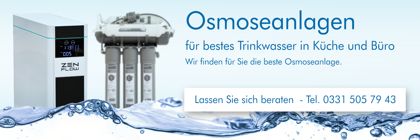 Osmoseanlagen von Wasserhaus erzeugen reinstes Trinkwasser für Ihre Gesundheit und Ihre Sicherheit