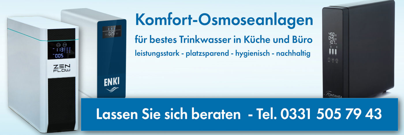 tanklose Komfort-Osmoseanlagen