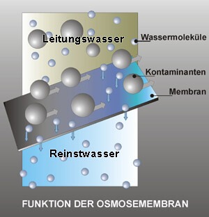 Funktion der Osmosemembran in der Zen Flow Umkehrosmoseanlage Funktion der Osmosemembran