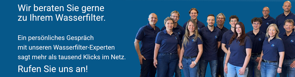 Fragen Sie unser Team in Potsdam nach dem besten Wasserfilter für Sie Team Wasserhaus - wir beraten Sie zu Ihrfem Wasserfilter